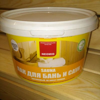 Лот: 11304502. Фото: 1. Лак Sauna акриловый для бани и... Краски, лаки, растворитель