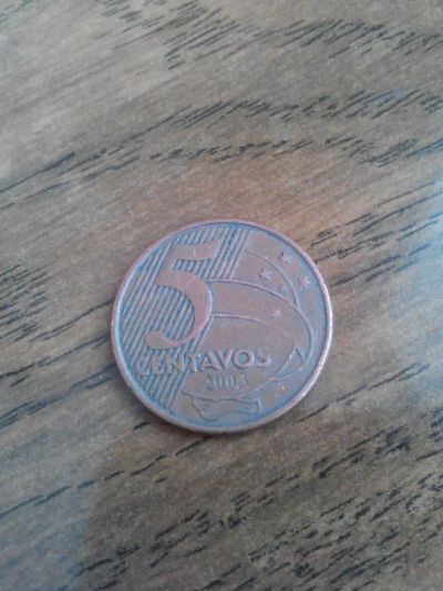 Лот: 8853738. Фото: 1. 5 сентаво, Бразилия, 2003 год. Америка