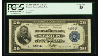 Лот: 21509490. Фото: 1. банкнота 50 долларов США 1918... Америка