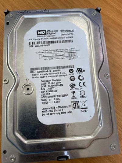 Лот: 15987692. Фото: 1. 250GB WD2500AAJS (253630). Жёсткие диски (HDD)