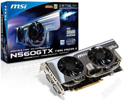 Лот: 1786339. Фото: 1. MSI GeForce 560GTX Twin Frozr... Видеокарты