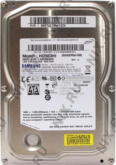 Лот: 7433736. Фото: 1. жесткий диск - samsung hd503hi... Жёсткие диски (HDD)