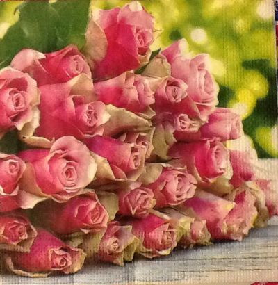Лот: 4535672. Фото: 1. Салфетка для декупажа. Букет роз. Декупаж