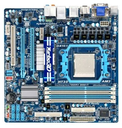 Лот: 5257541. Фото: 1. Материнская плата Gigabyte GA-880GMA-UD2H... Материнские платы