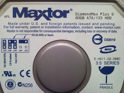 Лот: 1251323. Фото: 1. HDD DIAMONDMax Plus 9 60 GB ATA... Жёсткие диски (HDD)