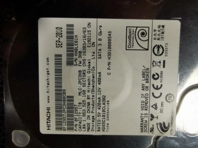 Лот: 19571994. Фото: 1. жесткий диск Hitachi 1Tb. Жёсткие диски (HDD)