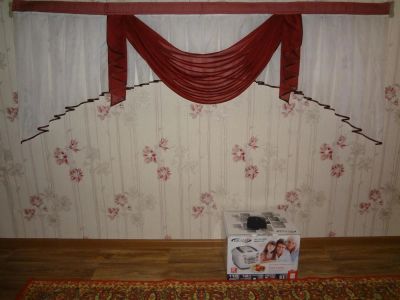 Лот: 3330643. Фото: 1. Ламбрекен из вуали, 2м. Шторы, тюль