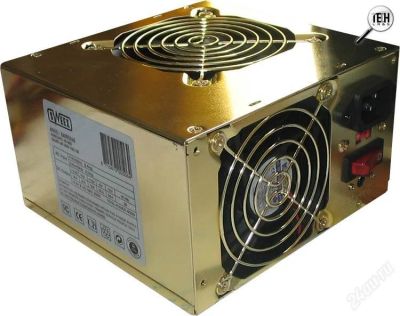 Лот: 1065825. Фото: 1. Блок питания 400W (рабочий) за... Корпуса, блоки питания