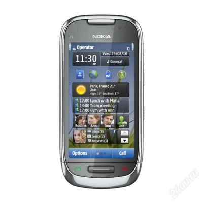 Лот: 1873203. Фото: 1. nokia c7-00 frosty metal. Смартфоны
