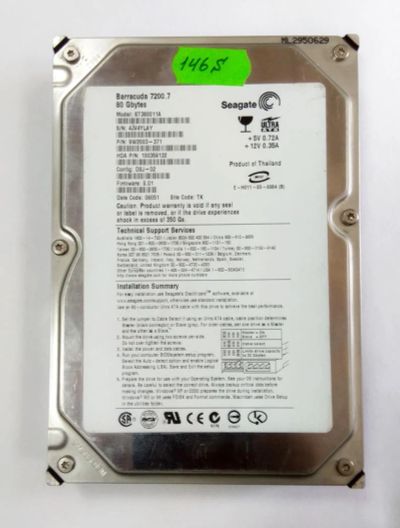 Лот: 11393134. Фото: 1. Жесткий диск Seagate ST380011A... Жёсткие диски (HDD)
