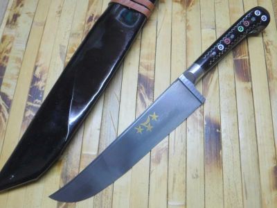Лот: 6881687. Фото: 1. Узбекский пчак УЗ101. ШХ-15, оргстекло... Ножи, топоры