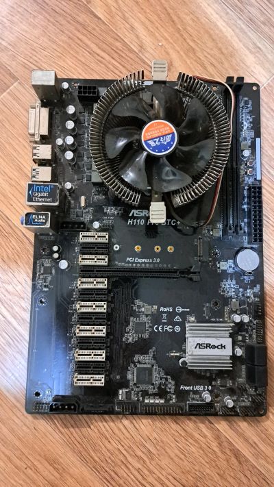 Лот: 24578766. Фото: 1. Asrock h110 pro BTC+ celeron g3900. Комплекты запчастей