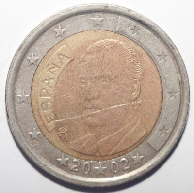Лот: 2450636. Фото: 1. 2 евро 2002 год. Испания. Европа
