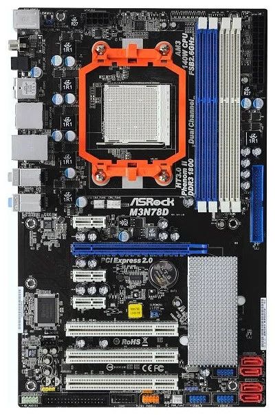 Лот: 6200608. Фото: 1. Материнская плата AM3 ASRock M3N78D... Материнские платы