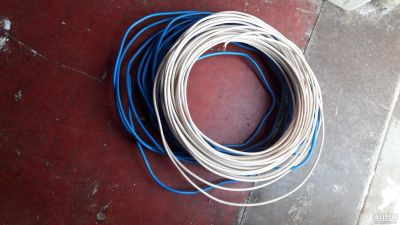 Лот: 13735439. Фото: 1. ПВ1 1х10 белый, синий (по 20 метров... Провода, кабели