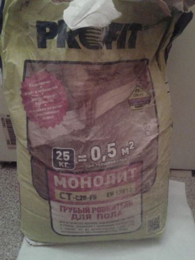Лот: 6257466. Фото: 1. Грубый ровнитель пола (Profit). Смеси, шпатлевки, цемент