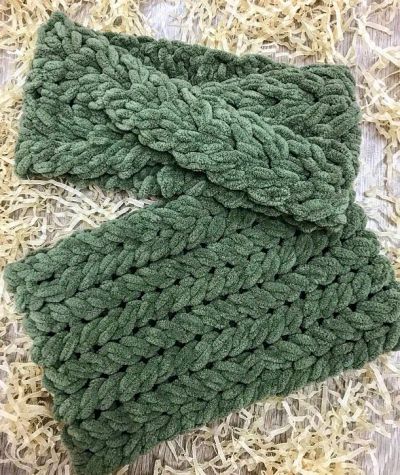 Лот: 16701192. Фото: 1. Повязка на голову и снуд. Головные уборы