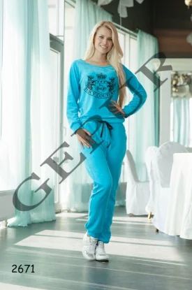 Лот: 4056584. Фото: 1. велюр костюм Бирюза. Костюмы