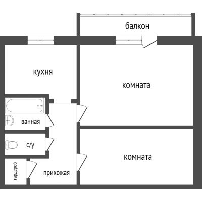 Лот: 25288723. Фото: 1. 2-комн. квартира , Красноярск... Квартиры, студии