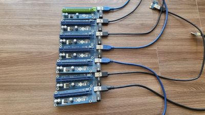 Лот: 17673834. Фото: 1. Райзера PCI 16x Molex, ver 007. Шлейфы, кабели, переходники