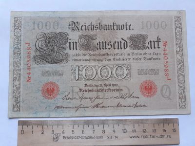 Лот: 18716961. Фото: 1. Германия 1 000 Марок 1910 год. Европа