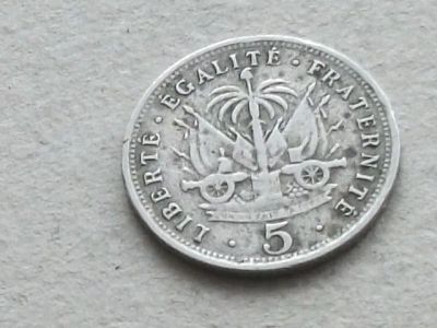 Лот: 19945186. Фото: 1. Монета 5 сантим пять Гаити 1905... Америка