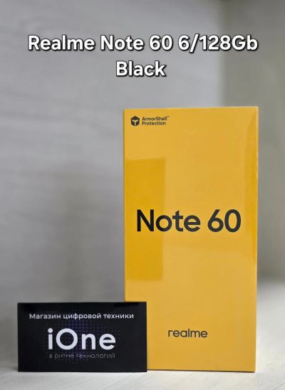 Лот: 24966835. Фото: 1. Realme Note 60 6/128Gb Black... Смартфоны