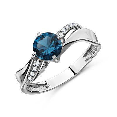 Лот: 23841885. Фото: 1. Серебряное кольцо с ювелирным... Кольца, перстни