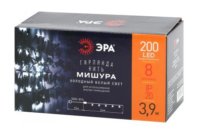 Лот: 23662948. Фото: 1. Гирлянда ЭРА Мишура. Гирлянды, шарики, новогодние аксессуары