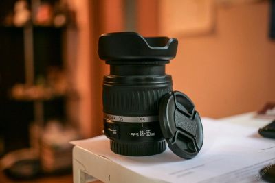 Лот: 5935079. Фото: 1. Китовый Canon EF-S 18-55 mm F... Объективы