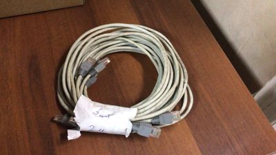 Лот: 21334914. Фото: 1. Патчкорд Б/У 2 метра 5 шт. Сетевые кабели