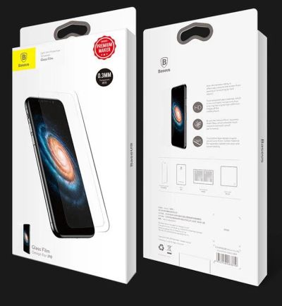 Лот: 10822460. Фото: 1. Стекло защитное Baseus на iPhone... Защитные стёкла, защитные плёнки