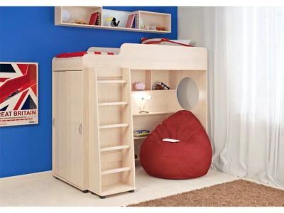 Лот: 3437562. Фото: 1. Детская кровать-чердак Л-5. Цвет... Детские кровати и кроватки