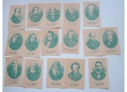 Лот: 18361648. Фото: 1. Этикетки спичечные набор поэтов... Бутылки, пробки, этикетки