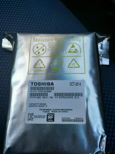 Лот: 10050436. Фото: 1. Жестий диск Tohiba 500 GB DT01ACA050. Жёсткие диски