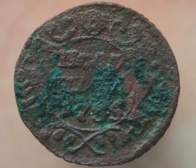 Лот: 7297315. Фото: 1. Полушка 1735 год. Остальные страны