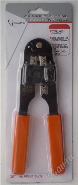 Лот: 2476643. Фото: 1. Клещи обжимные Gembird T-210. Другое (сетевые устройства)