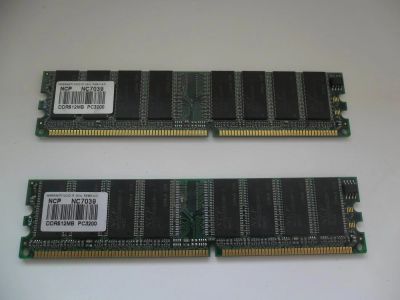 Лот: 6755533. Фото: 1. DDR1 NCP PC3200 две планки по... Оперативная память