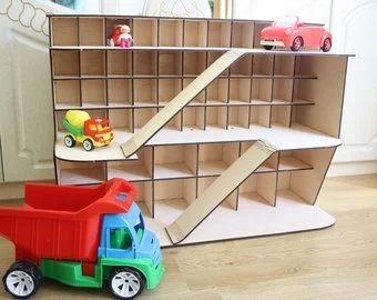 Лот: 12366783. Фото: 1. Парковка для машинок из фанеры. Игровые домики, палатки