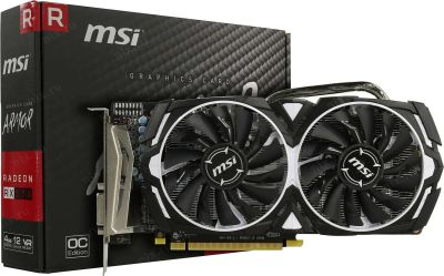 Лот: 18276406. Фото: 1. Видеокарта MSI armor RX570 4gb. Видеокарты