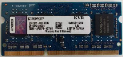Лот: 5895299. Фото: 1. Оперативка на ноутбук DDR3 4GB... Оперативная память