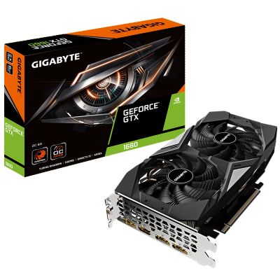 Лот: 15469426. Фото: 1. Видеокарта Gigabyte GV-N1660OC-6GD... Видеокарты