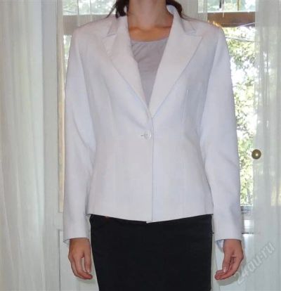 Лот: 2079645. Фото: 1. пиджак женский белый. Пиджаки, жакеты, жилеты