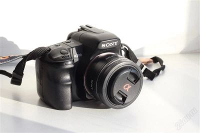 Лот: 2830653. Фото: 1. фотоаппарат sony a200 + объектив... Цифровые зеркальные