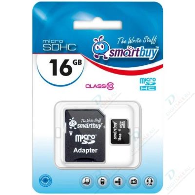 Лот: 4268484. Фото: 1. 16 gb micro sd smart buy class... Карты памяти