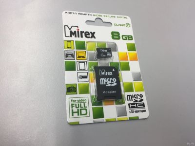 Лот: 13397232. Фото: 1. Карта памяти c SD-адаптером Mirex... Карты памяти
