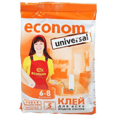Лот: 24103472. Фото: 1. Клей для всех видов обоев, Econom... Клеи, герметики, пена монтажная, клейкие ленты