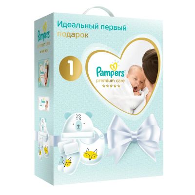 Лот: 15886879. Фото: 1. Набор подарочный Pampers Подгузники... Детская гигиена