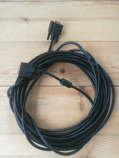 Лот: 12240224. Фото: 1. Кабель VGA - VGA 10 м черный. Шлейфы, кабели, переходники