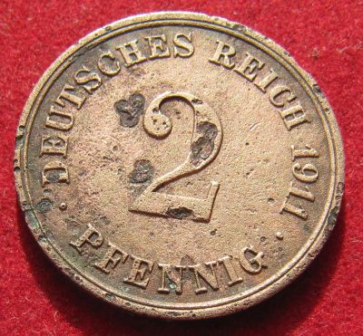 Лот: 18863576. Фото: 1. Германская империя 2 пфеннига... Остальные страны